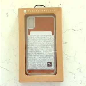 Thread wallet phone case and card holder